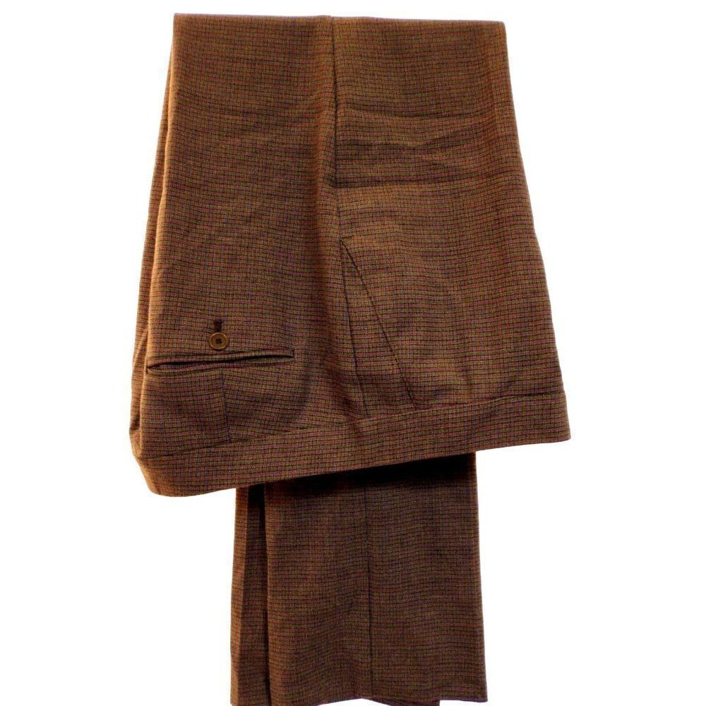 Etro Tailored Wool Dress Pants Neutral Classic Pattern Italy US 10-12 It 44